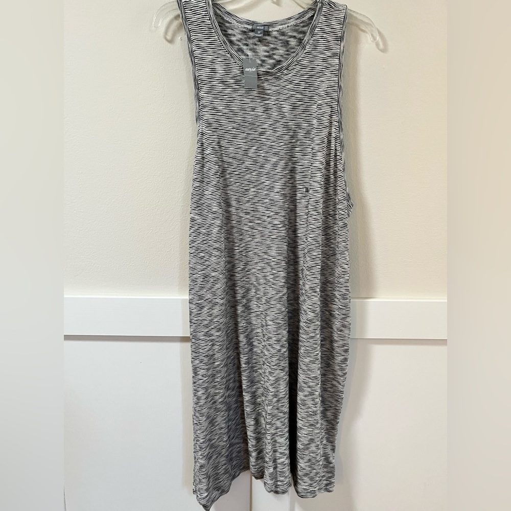 Tunic style black & white dress